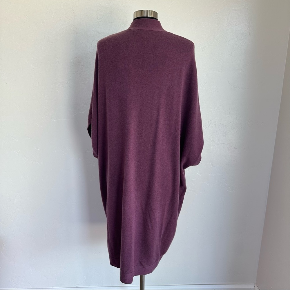 NWT KATHRYN McCARRON Isabel Cashmere Poncho Purple Size OS - Picture 6 of 12